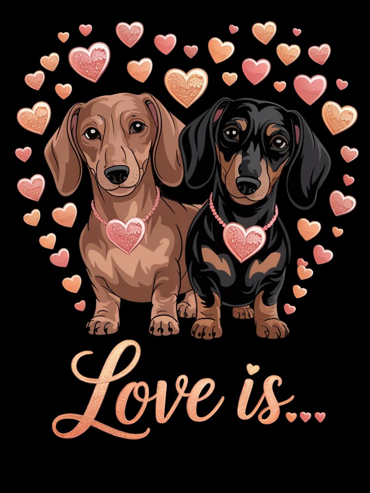 Dachshund Doxie Mom Dad Love Wiener Dog by Ikwalima