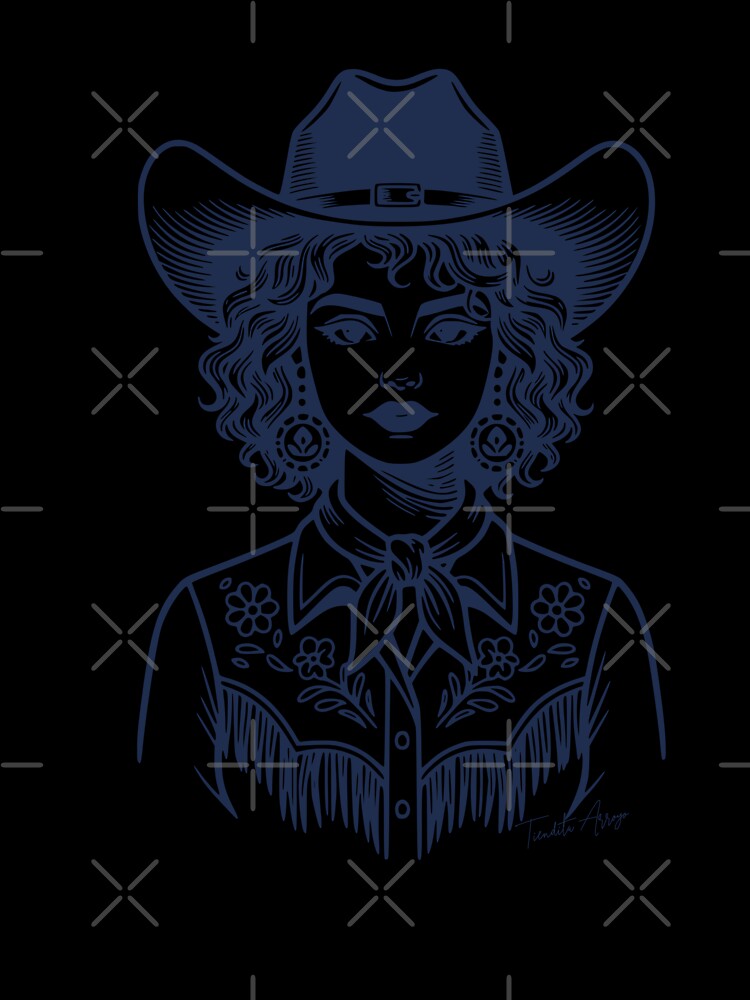 Trendy Cowgirl Western Line Art by Tiendita-Arroyo