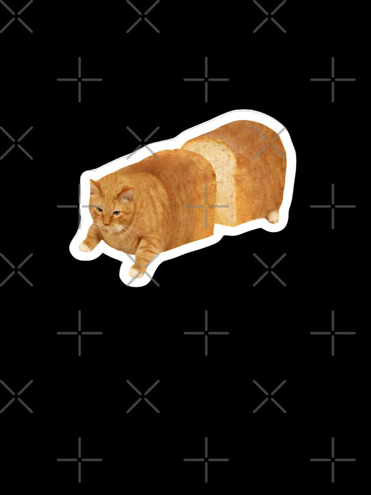 Cat Loaf Sticker Funny Bread Cat Meme Cute Weird by Luxers Sticker Shop