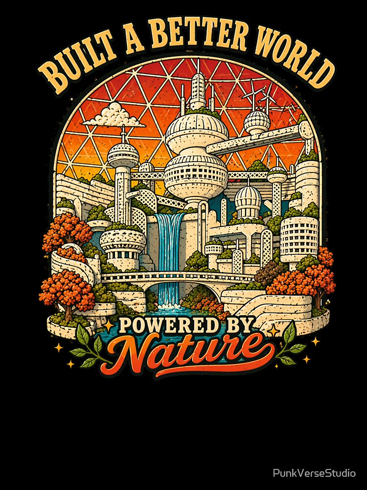 Futuristic Solarpunk City – Build a Better World Powered by Nature by PunkVerseStudio