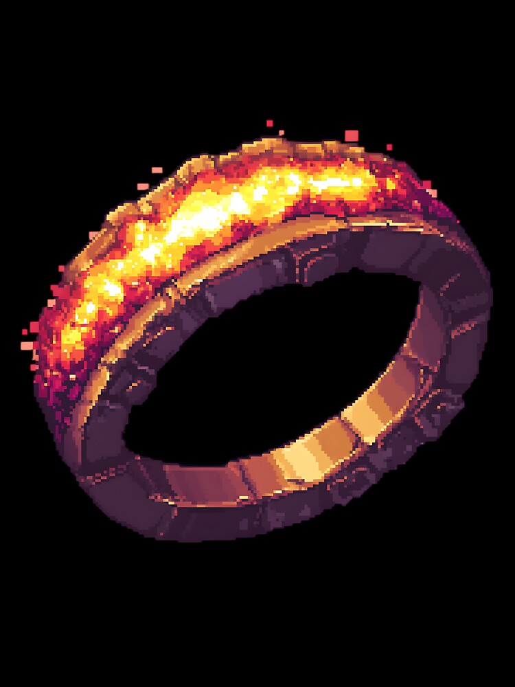 Retro Pixel Art: 8-bit Ring by bapupa