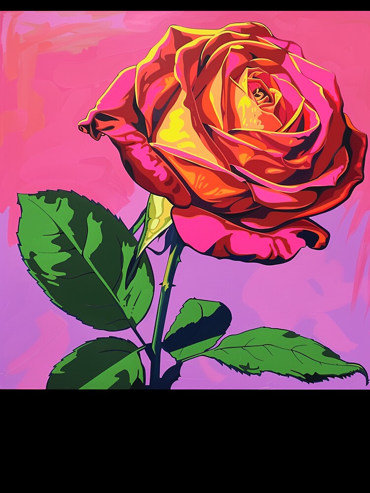 Red Rose Pop Art 5 by AstroRisq