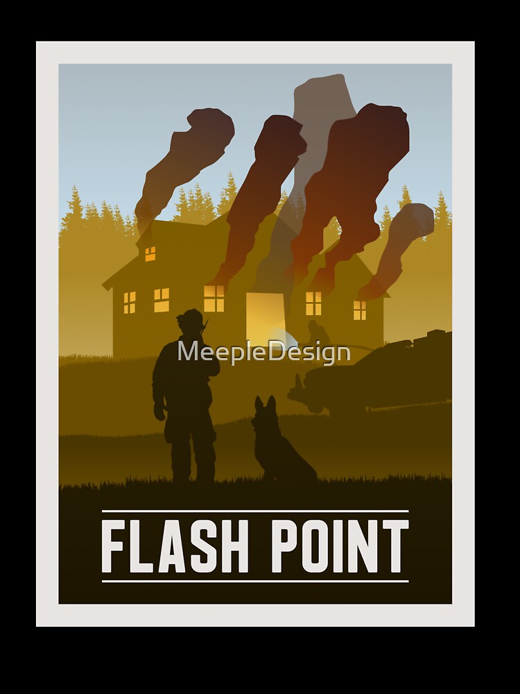 Flash Point - Board Games - Minimalist Travel Poster Style - Board Game Art by MeepleDesign