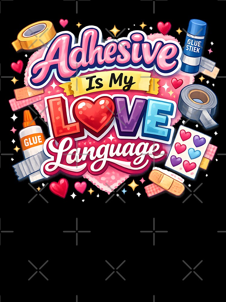 Adhesive Is My Love Language – Cute Crafting Design by blankTeeShirt