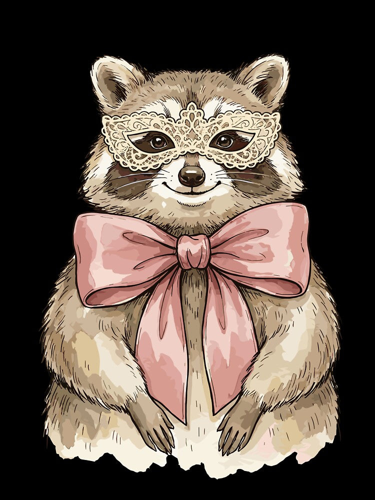 Cute Coquette: Ribbon Raccoon Ruffle by bapupa