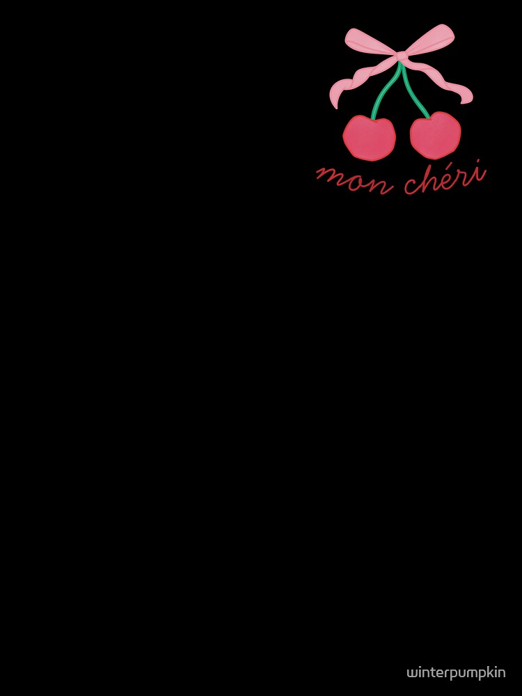 mon cheri red cherries with pink bow by winterpumpkin