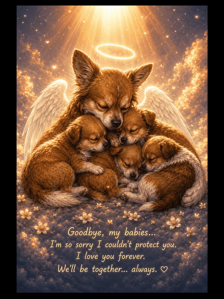 Justice for Wangwang “Goodbye My Babies” Angel Mother Dog Memorial Gift by CanvasFuse
