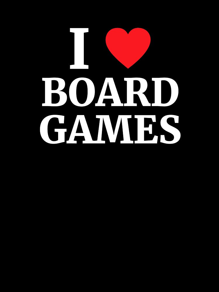 I Love Board Games Heart by Vanover Designs