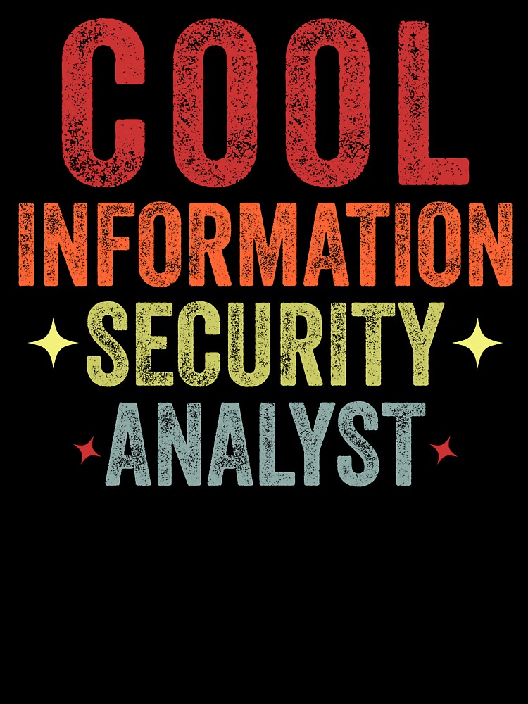 Funny Cool Information Security Data Analyst Vintage by Amineharoni