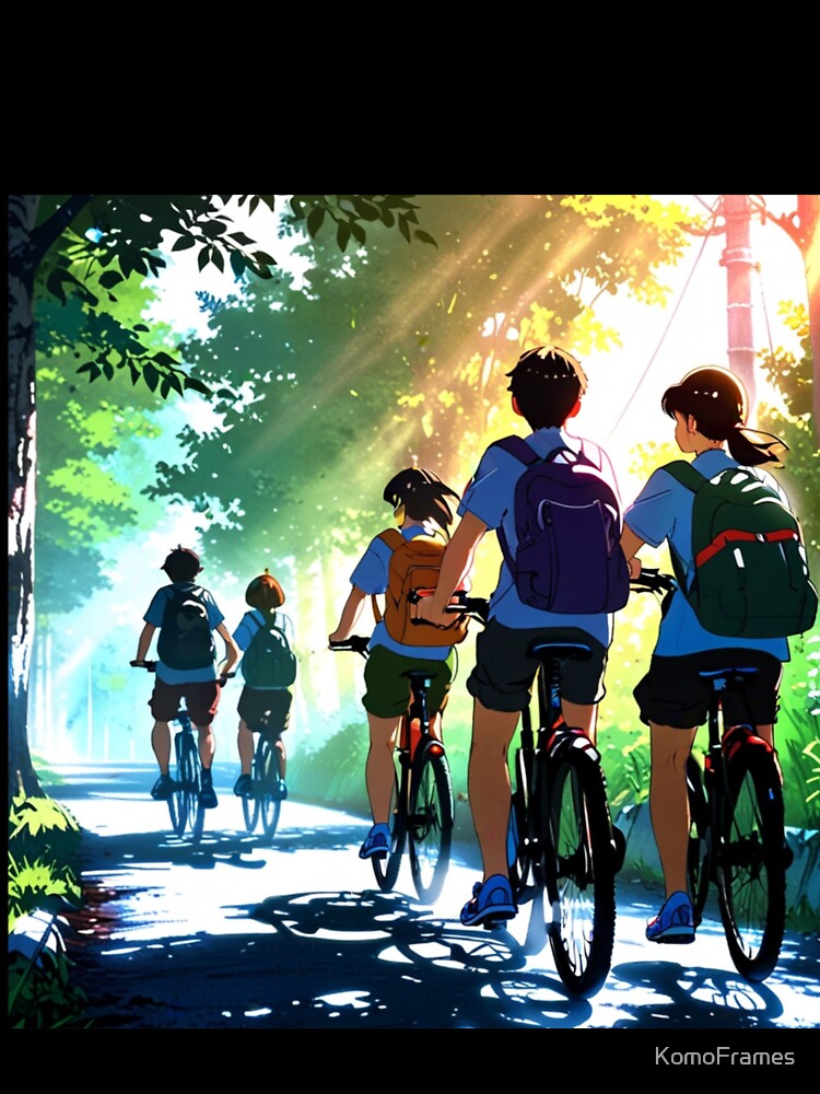 "Summer Ride | Anime Friends on a Bike Journey" by KomoFrames