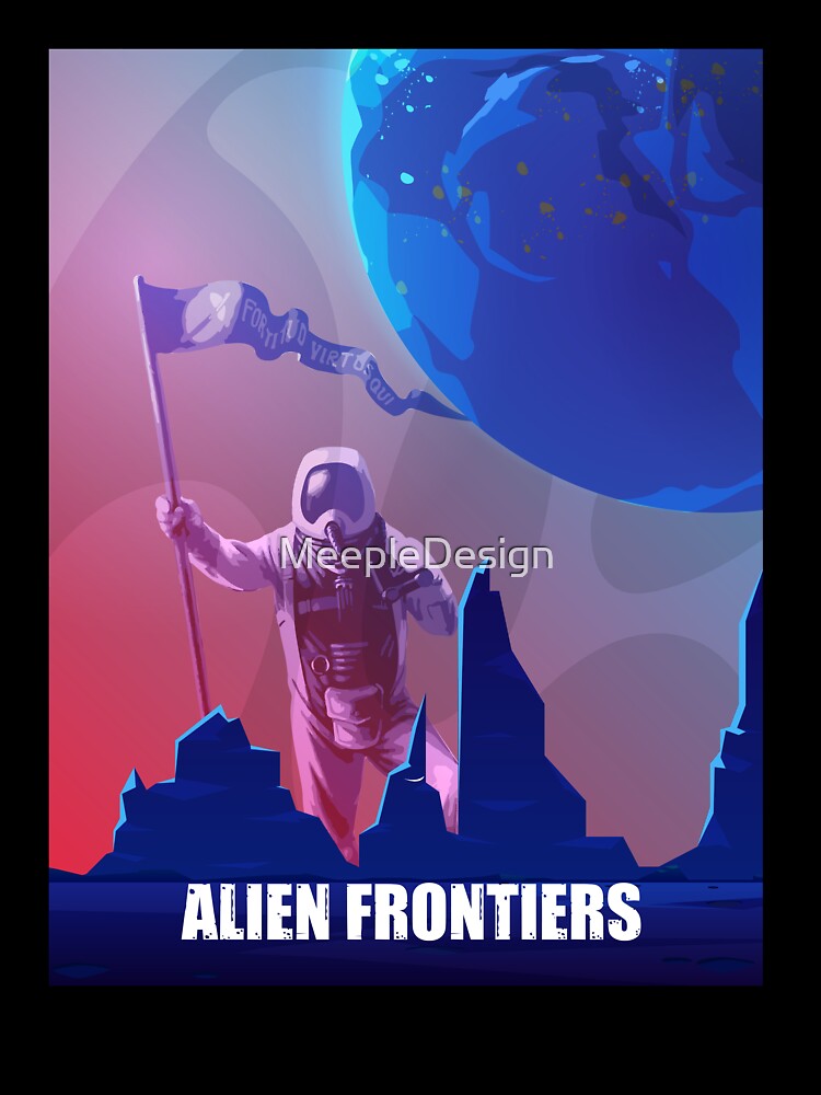 Alien Frontiers - Board Games Design - Movie Poster Style - Board Game Art (Authorised) by MeepleDesign