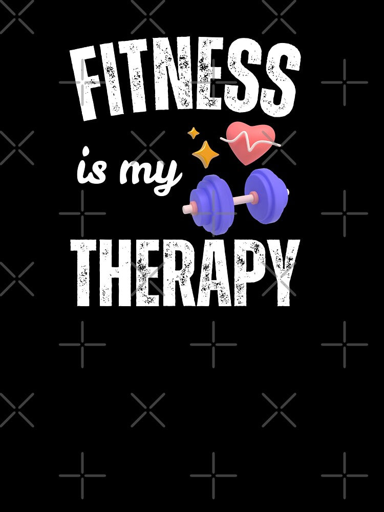 Fitness Is My Therapy Gym Motivation Quote by Designprovider