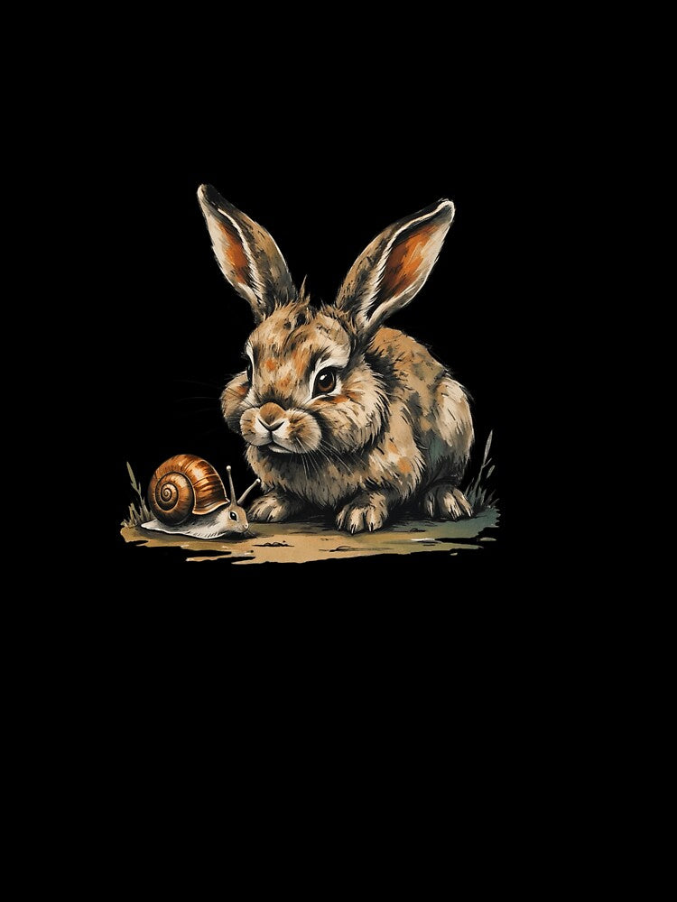 Bunny and Snail Illustration by AQUILAKREO