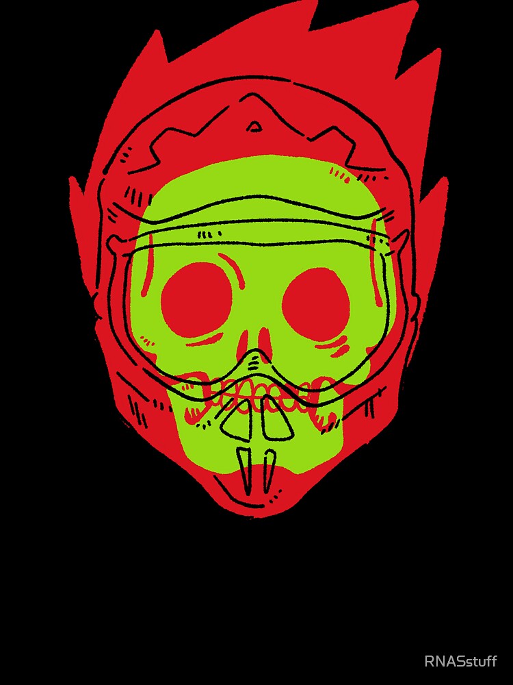 Neon Toxic Rider Acid Green Skull Graphic by RNASstuff
