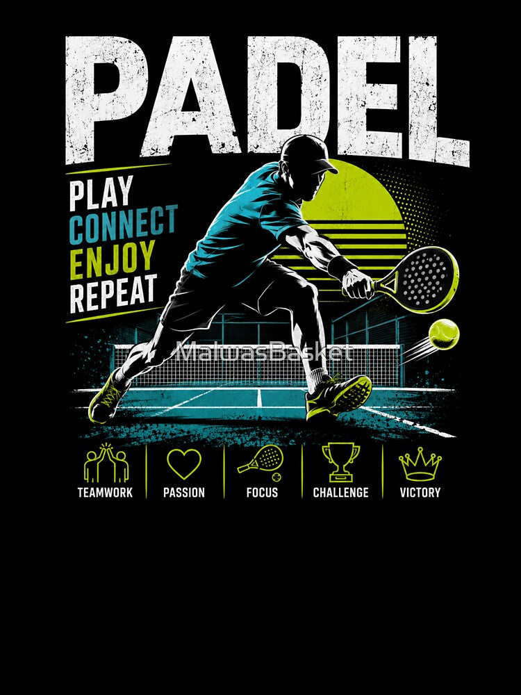 Padel Player Shirt Play enjoy Funny Tshirt by MalwasBasket
