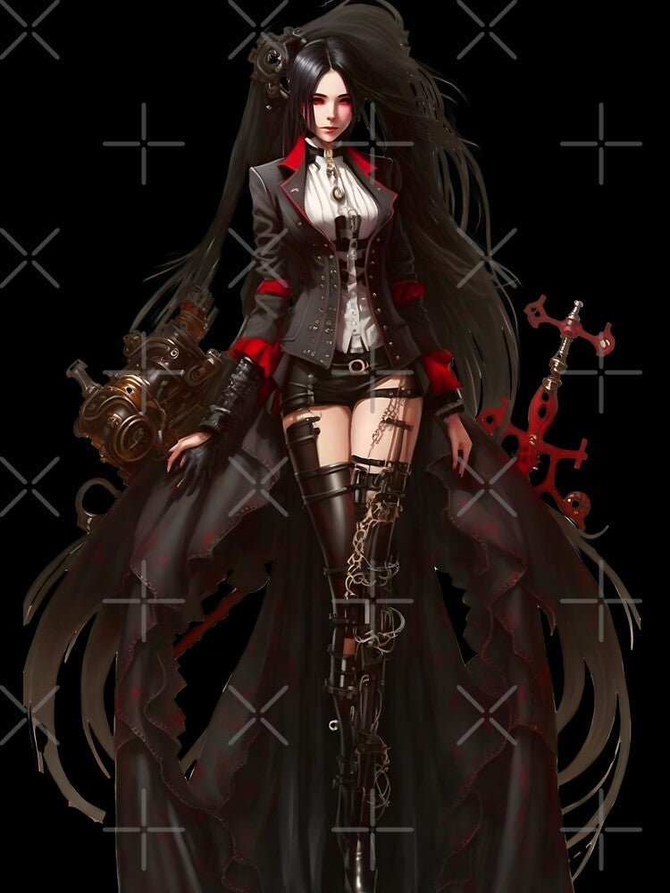 Beautiful Cyber Goth Girl by Artificial-i-23