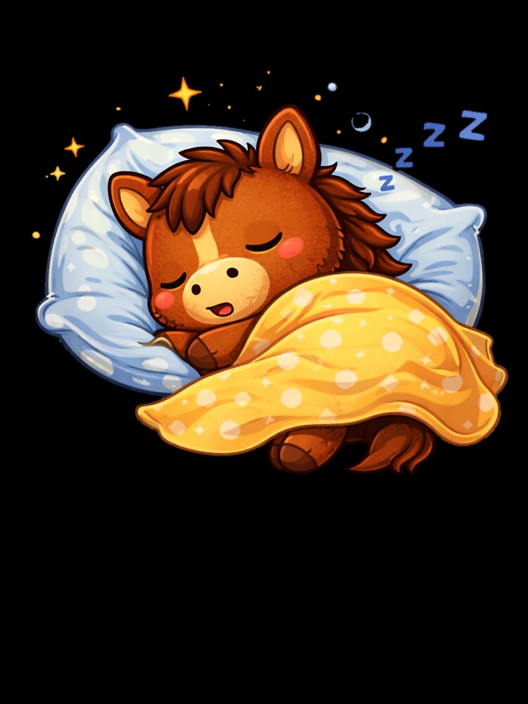 Cozy Tet Horse Nap – Cute Sleeping Zodiac by PunchDrop