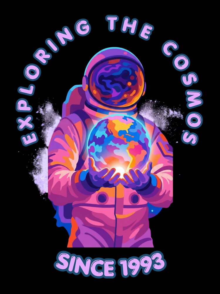 Exploring the Cosmos Since 1993 – Colorful Astronaut Art by MedCanvas