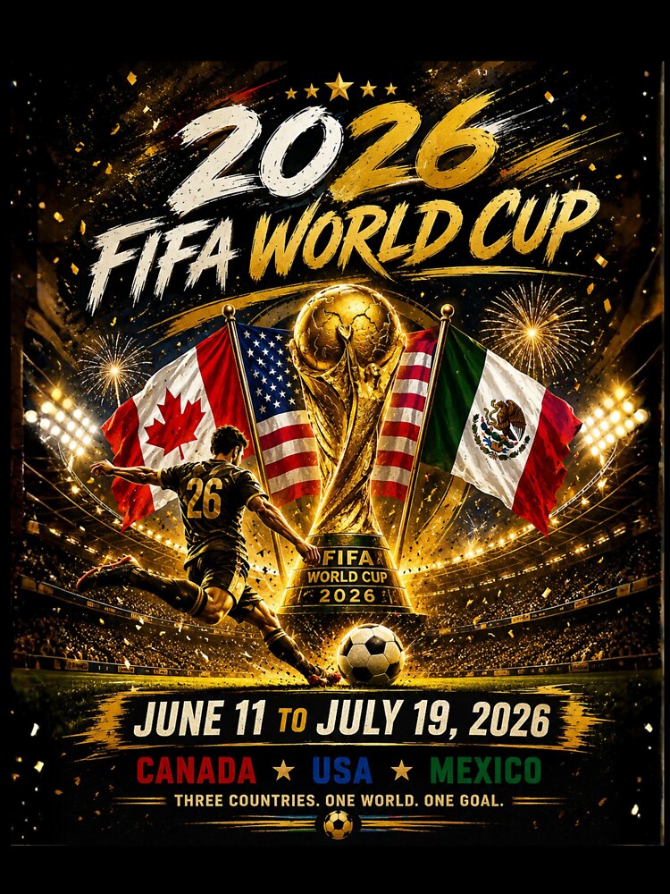 World Cup 2026 tri nation Soccer Merch | 4th of July  USA independence Day| Football Fan Gear | USA Sports Apparel Tee|  Soccer worldcup ChampionshipSoccer World ver 14 by CosmicNook1