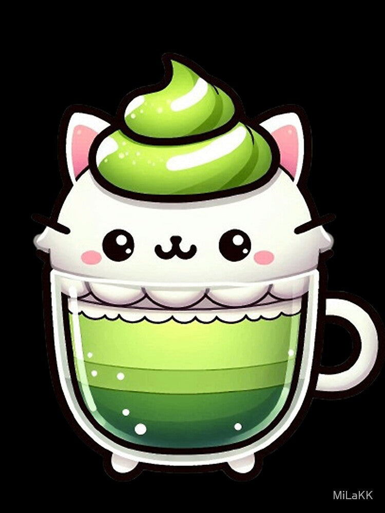 Matcha Latte Cat by MiLaKK