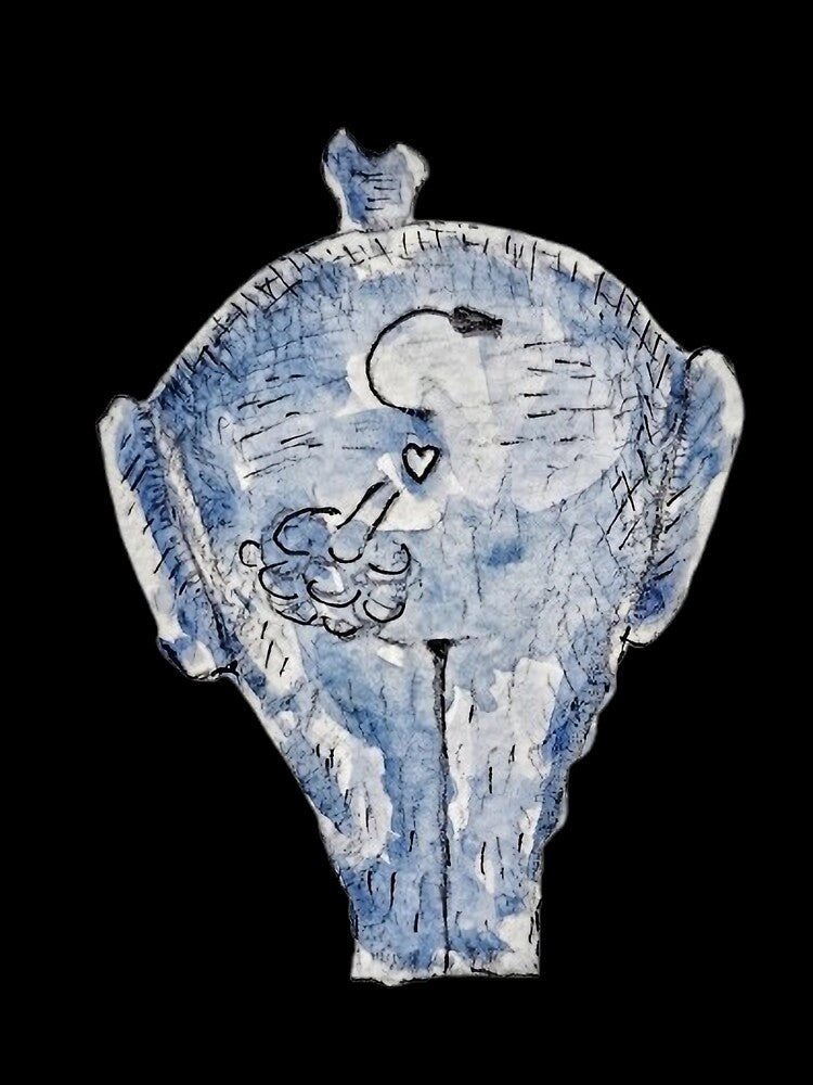 Authentic PM2.5 Elephant – Minimal Deadpan Illustration - Transparent Background by Rak Scenist