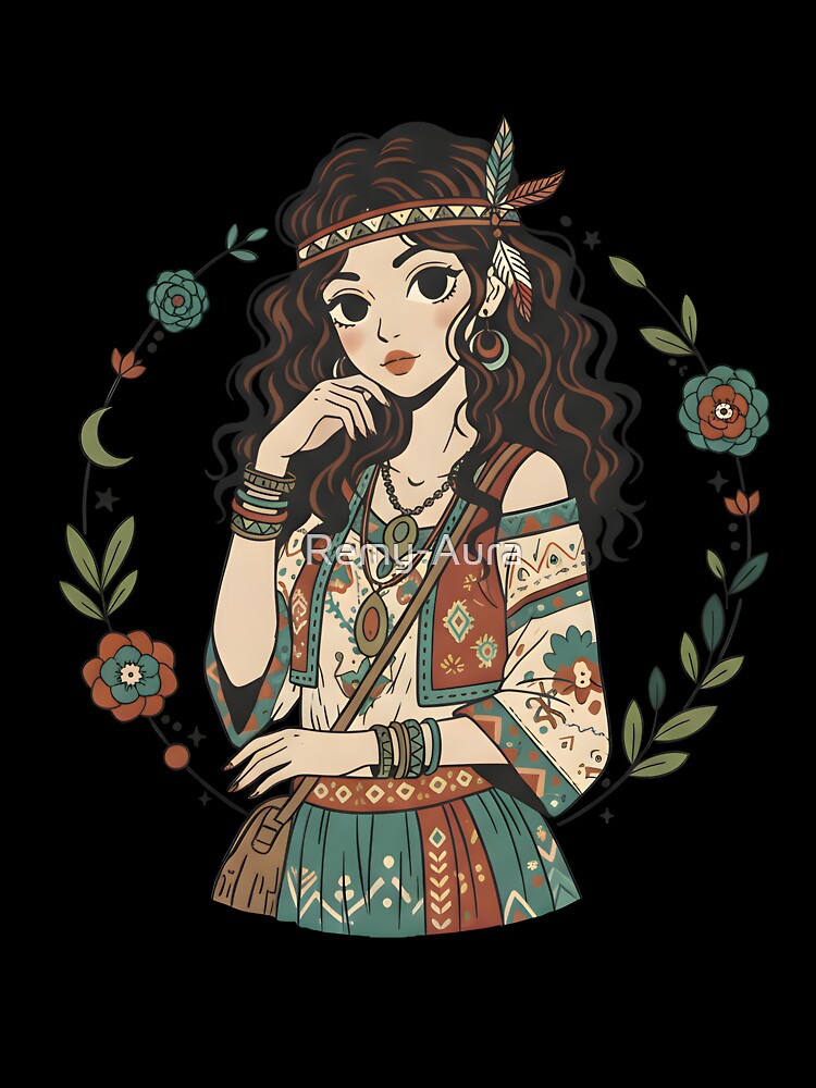 Bohemian Soul Aesthetic Anime Girl by Remy-Aura