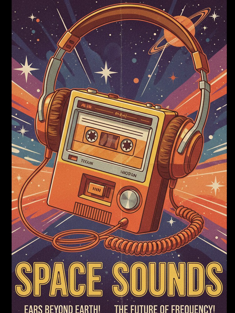 Retro Space Sounds Walkman Poster by Dariusz.K