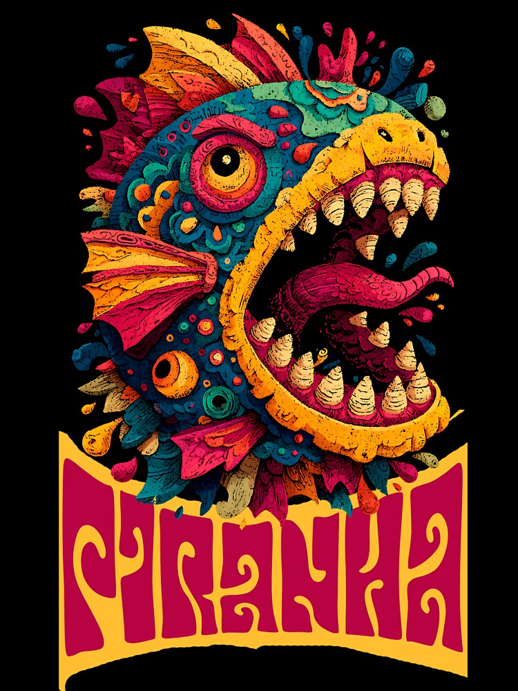 Psycho Piranha – Pop-Art Deep-Sea Burst by Gooos