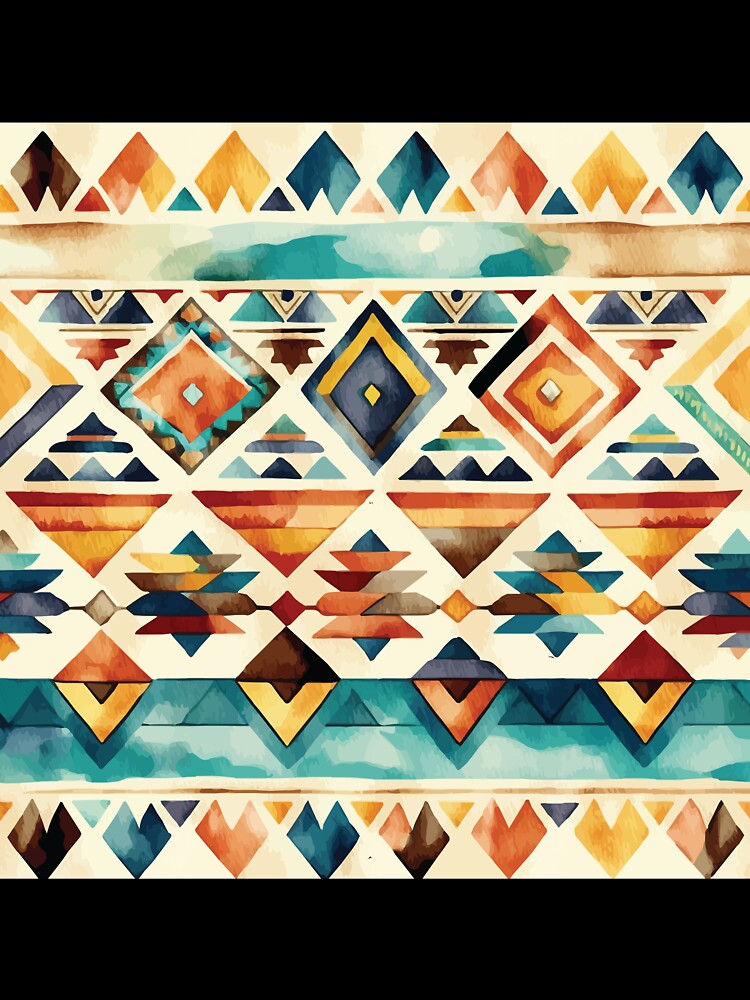 An Aztec Geometric Southwestern Design - Boho Chic Patterns by GVRDesign