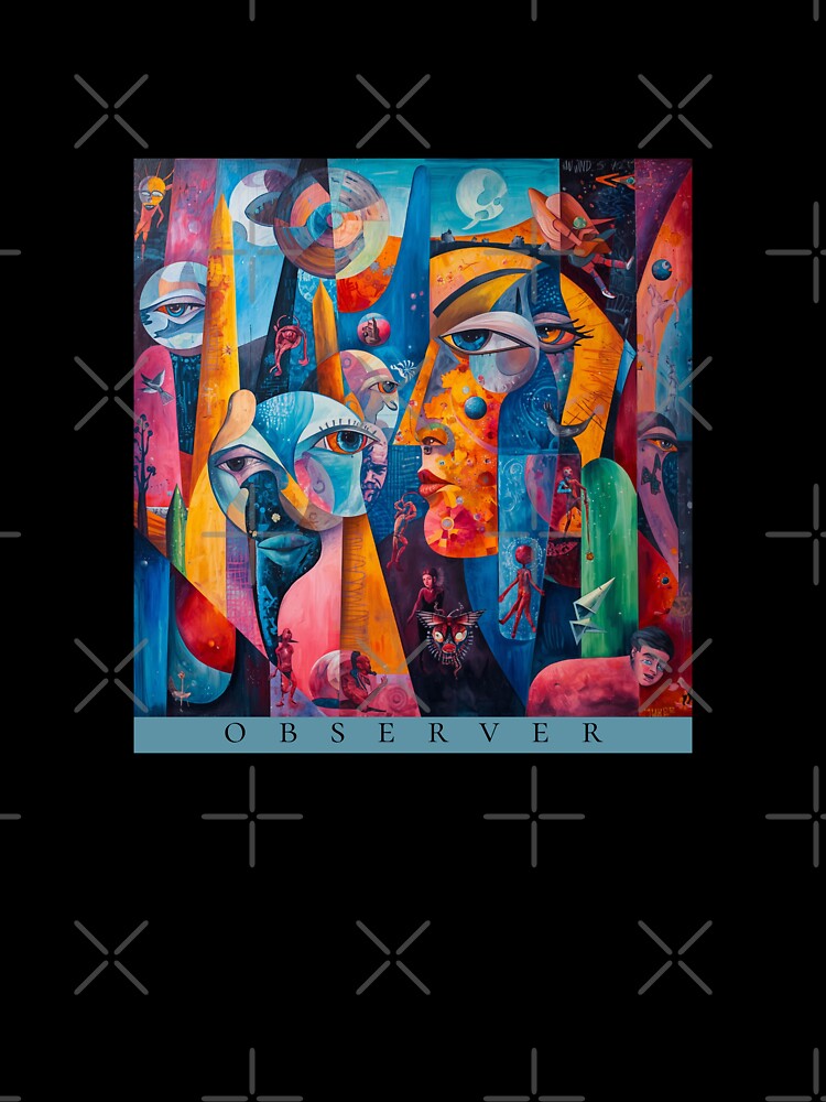 Observer Surreal Abstract Face Collage Art Print by Sixième Studio