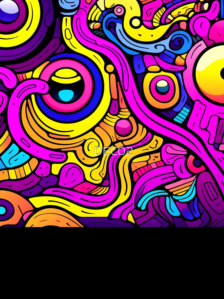 Jazz Dancing Vibrantly Colorful Abstract Pop Art Design by DEC02