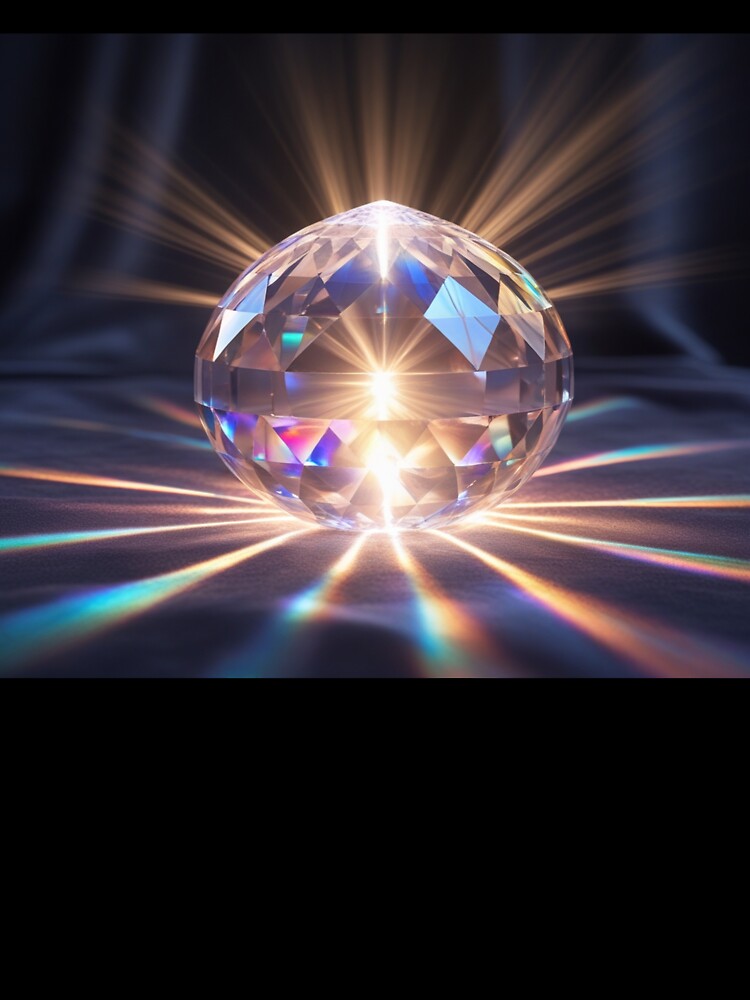 Radiant Crystal Sphere – Prism Light Refraction Art by Cristhian Almanza