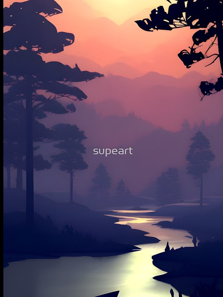 Find the Perfect Minimalist Landscape River View Print for Your Personal Style and Preferences by supeart