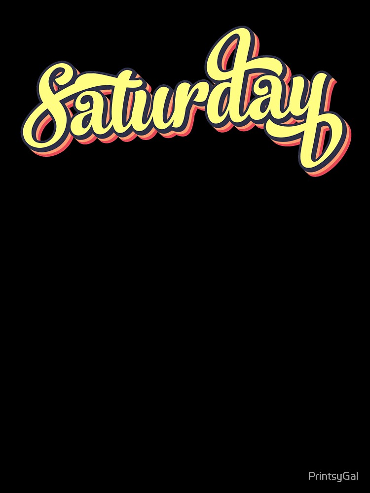 Retro colorful font saturday by PrintsyGal