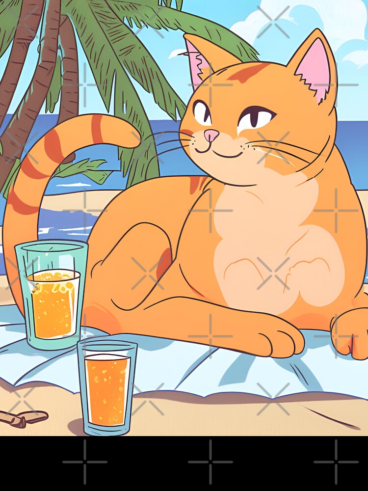 Orange Cat On Vacation by ArtistMart
