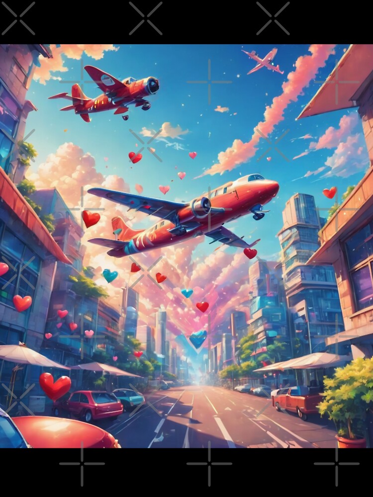 Airplane Love Heart by BotunPeony