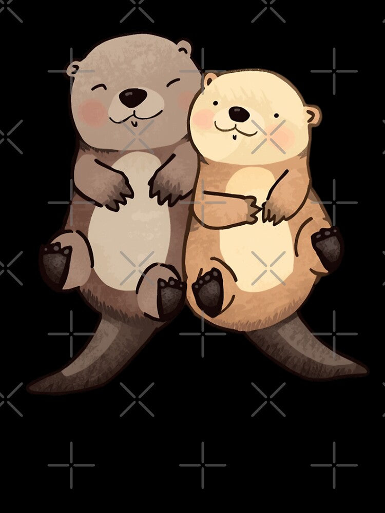 Adorable Otter Couple Cute Animal Love by SOUFIANE1991