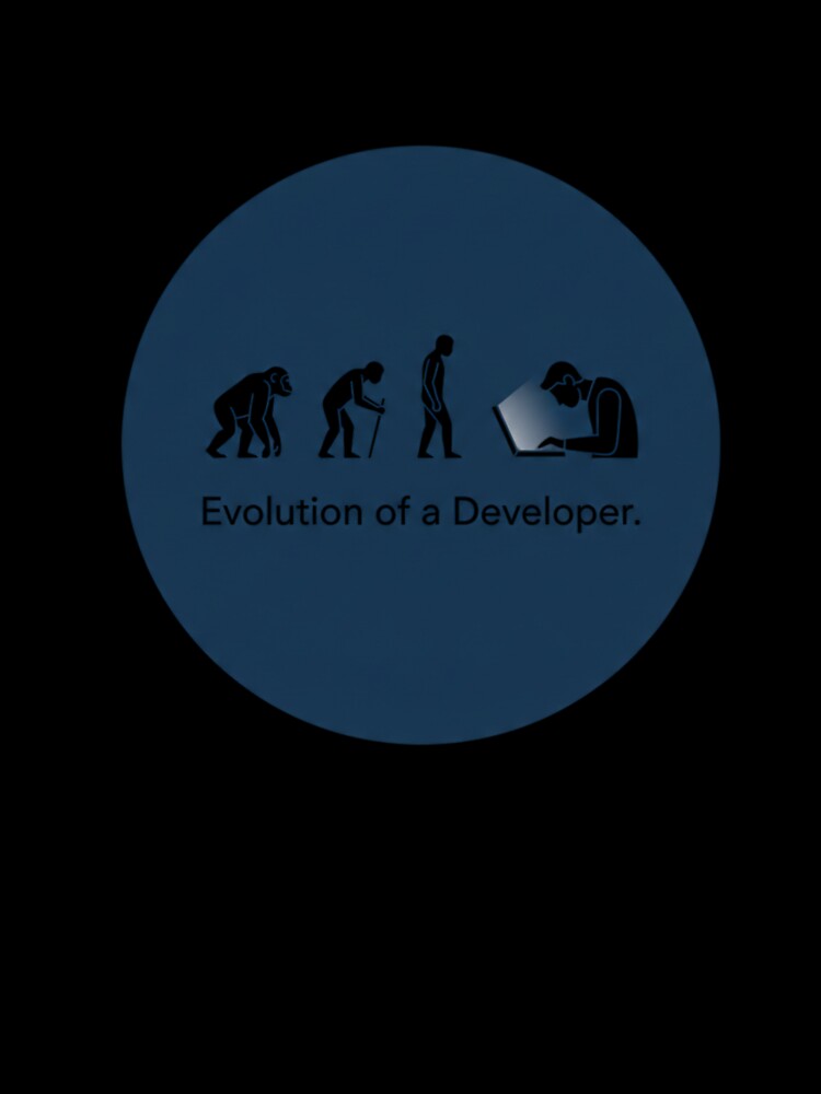 Evolution of a Developer - Funny Programming Sticker by ZYNORAworld