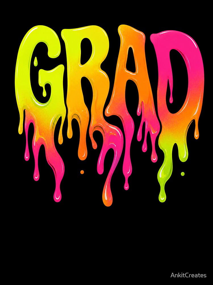 Psychedelic Melting Liquid Typography GRAD 2026 by AnkitCreates