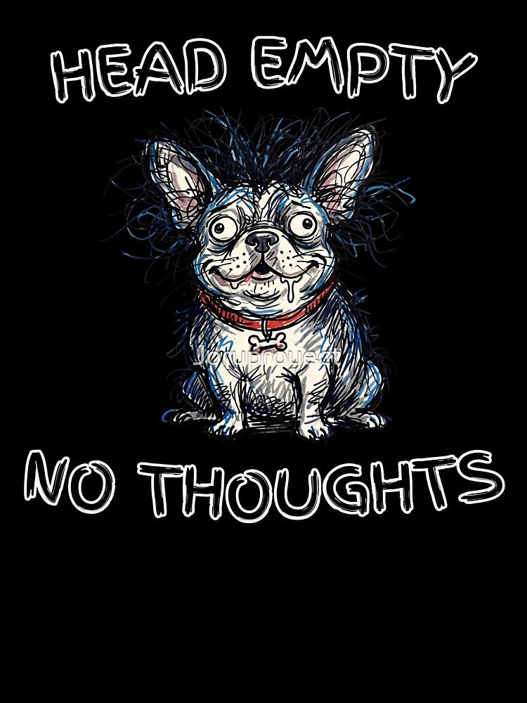 Head Empty No Thoughts Funny Dog Meme by Joruproyect