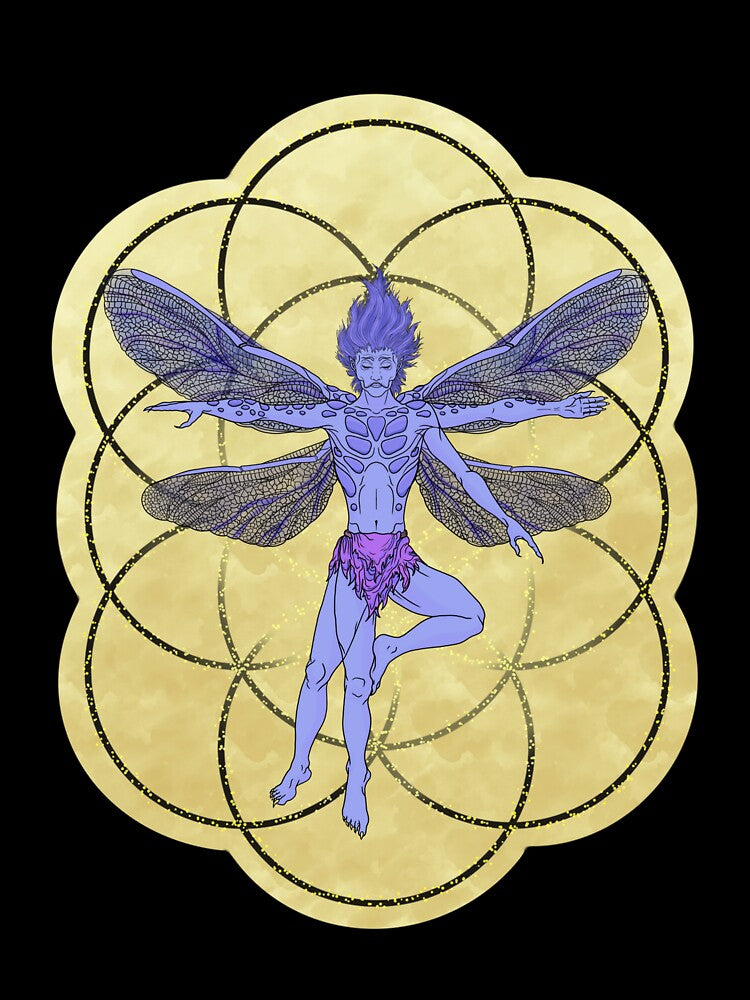 Vitruvian Sprite - Deep Dream by joshwarrenart