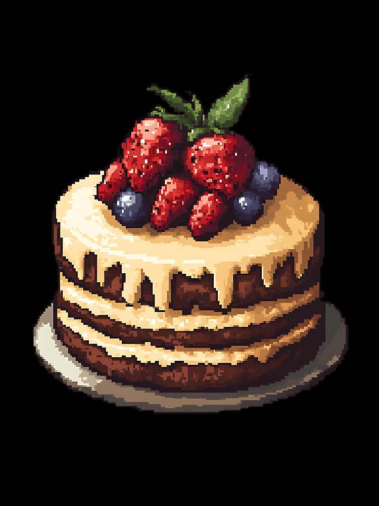 Retro Pixel Art: Pixelated Cake by bapupa