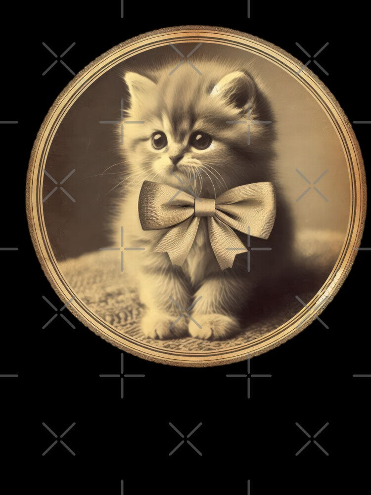 retro fluffyt grey vintage kitti wearing bows by Expressions-Sel