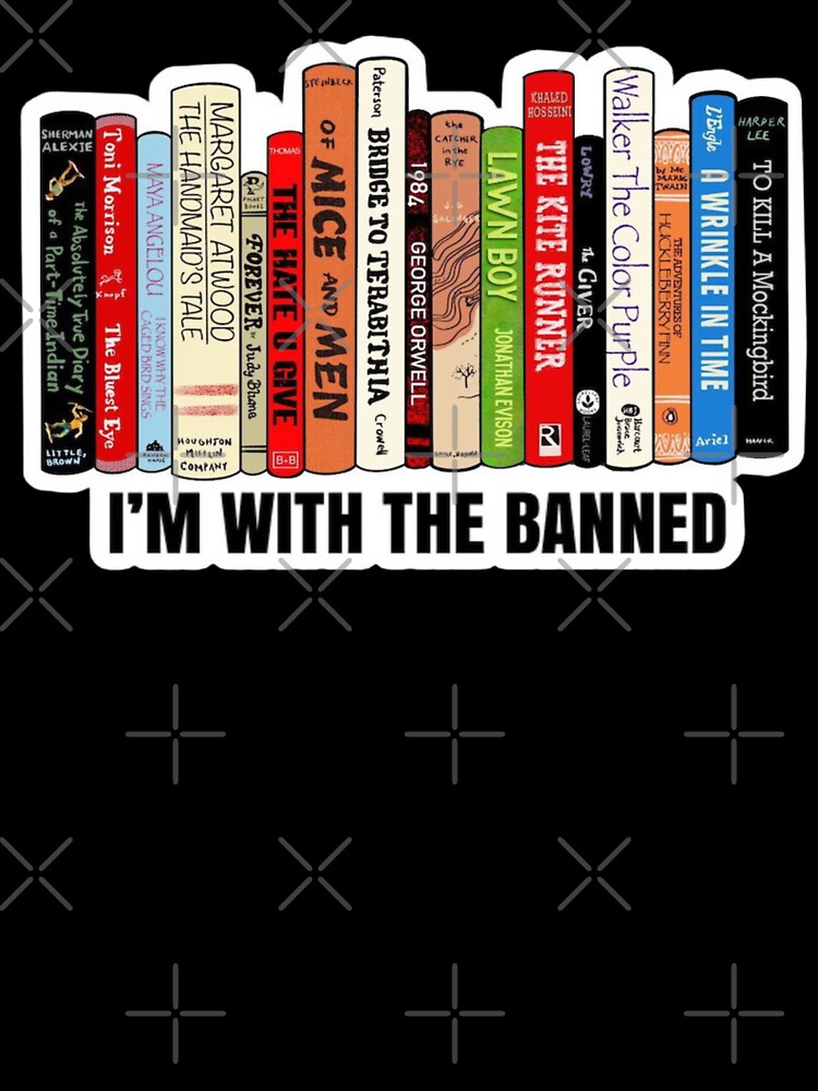 I'm With The Banned, Banned Books Sticker by BestArtDZ