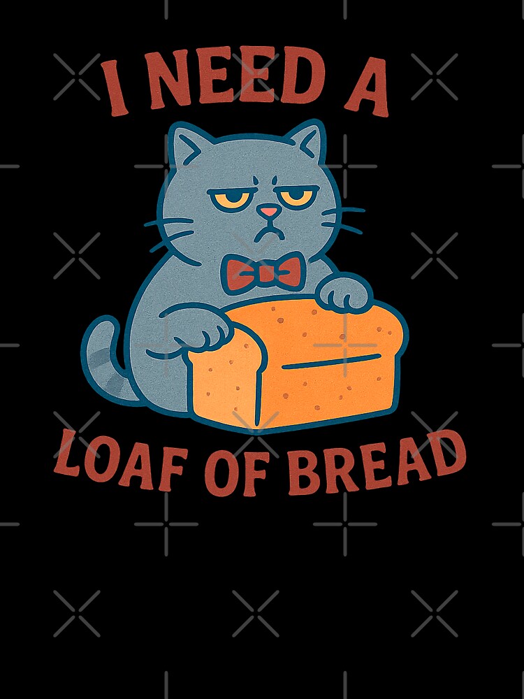 Grumpy Cat Needs Bread – Funny Loaf Quote Design by FriskySloths