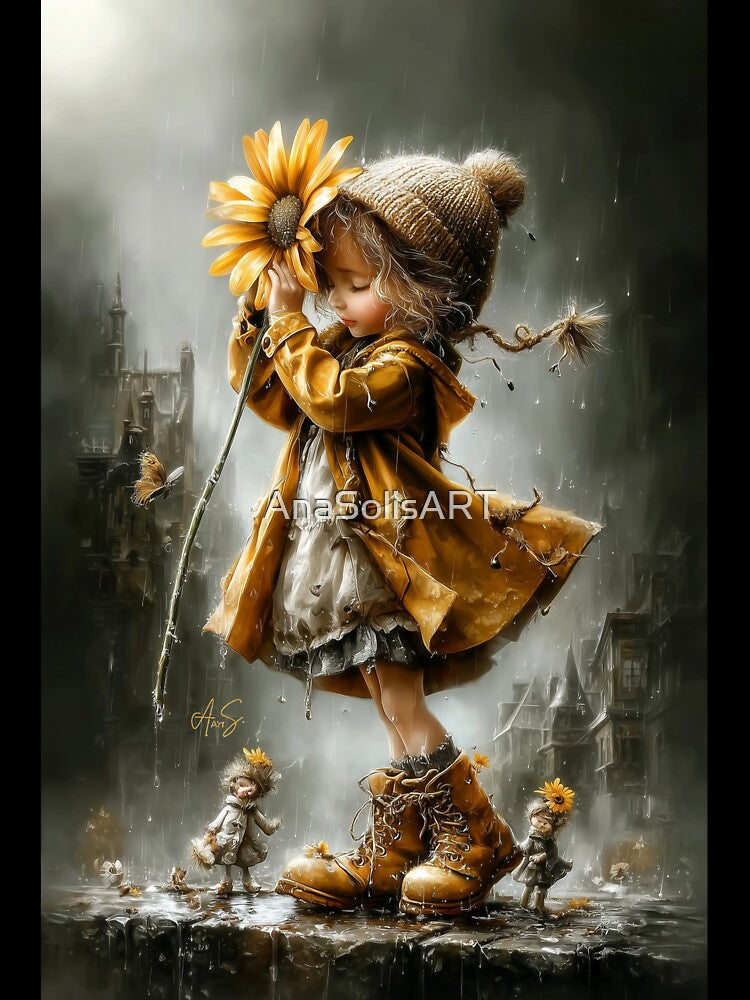 Yellow Flower Spirits Girls by AnaSolisART