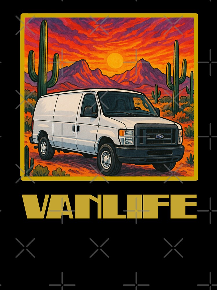 Econoline campervan desert sunset by VANLIFE.