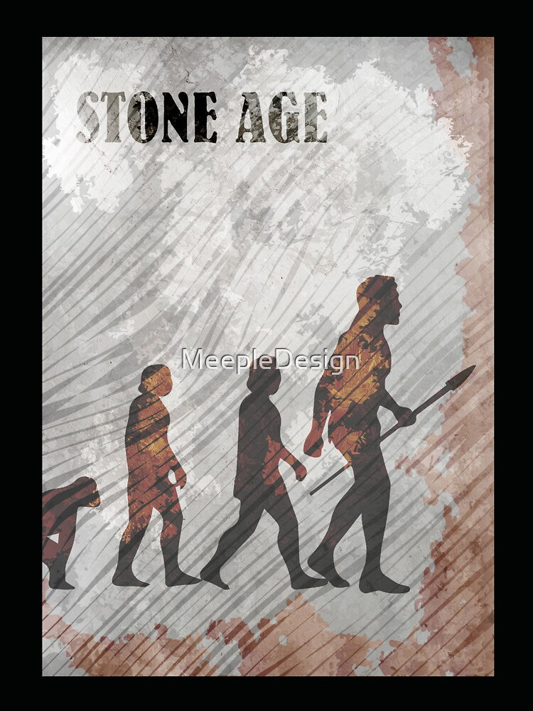 Stone Age - Board Games Design - Movie Poster Style - Board Game Art by MeepleDesign