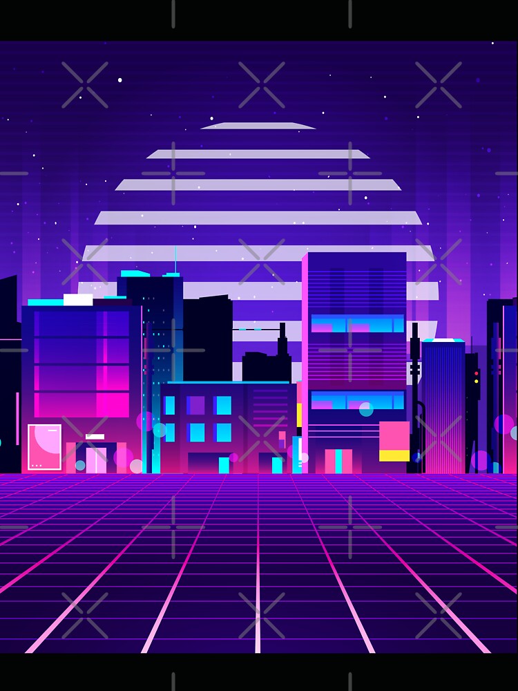 Futuristic Neon City by MaiZephyr