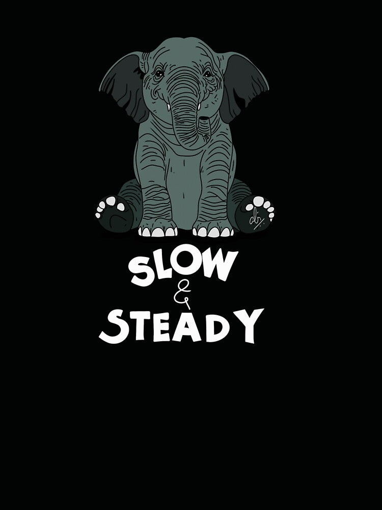 Slow & Steady Elephant Art by givememytees